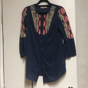 Anthropologie embroidered blouse
